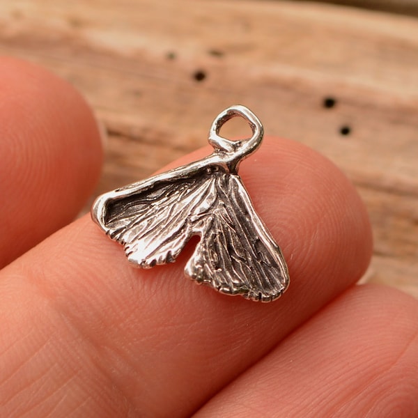 Artisan Ginkgo Leaf in Sterling Silver, CatD-1059