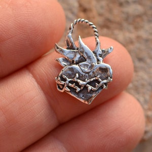 Artisan Sacred Heart in Sterling Silver, SS-958