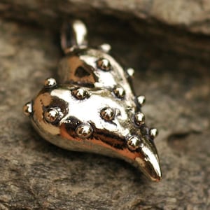 Artisan Prickly Heart Pendant in Sterling Silver CatD-209