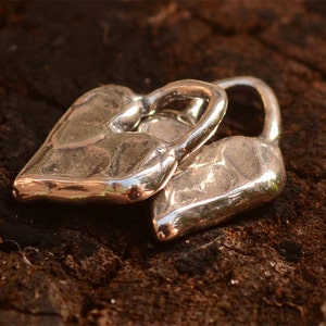 Tiny Heart Charms in Sterling Silver, SS-522 Set of 2 image 1