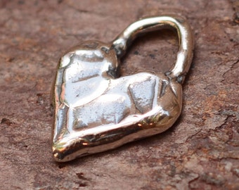 Tiny Heart Charm, Sterling Silver, CatD-522