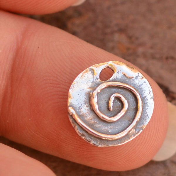 Sterling Silver Spiral Charm, Simplicity CH-653 (ONE)