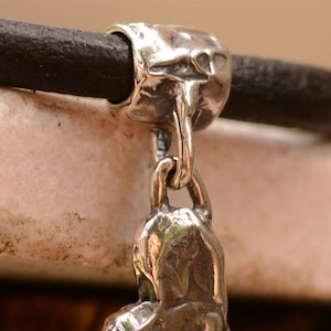 Tube Bail Bead with Hook in Sterling Silver,  SS-258 (ONE)