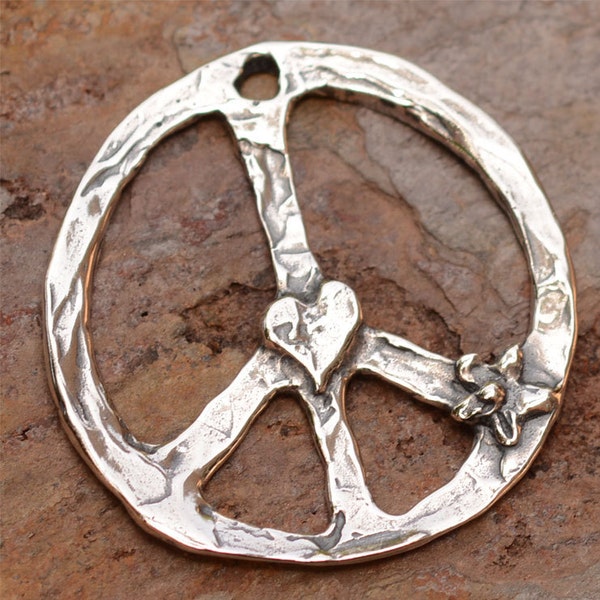 Wild Child Peace Pendant in Sterling Silver,  SS-259