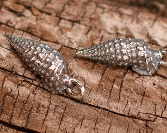 Cone Sea Shell in Sterling Silver from the Midway Islands of the Pacific, CH-481 (ONE)