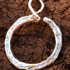 Artisan Charm Holder that Opens in Rustic Sterling Silver