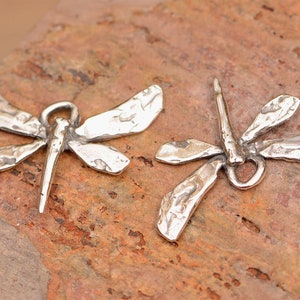 Small Dragonfly Charm in Sterling Silver, ONE CatD-723 image 3