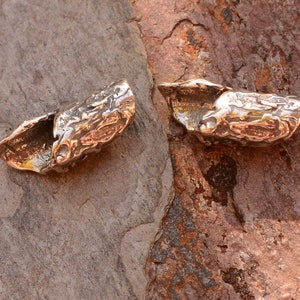 Rustic Tube Beads in Sterling Silver, SS-642 (TWO)