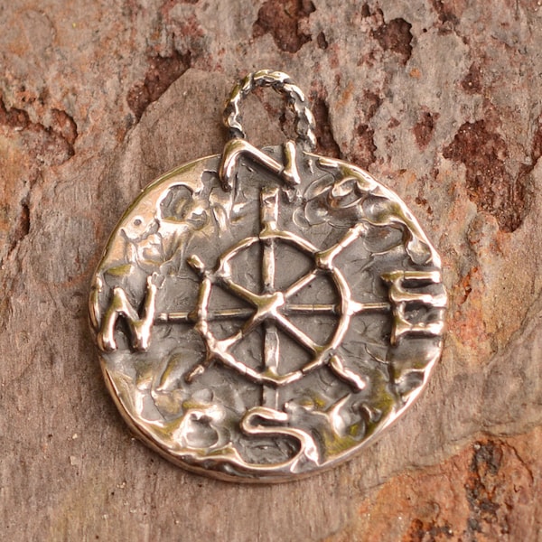 Artisan Compass Charm // Sterling Silver Compass //  Find Your True North // CH-597