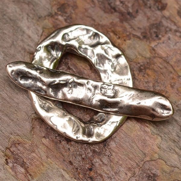 Rustic Oval Toggle in Sterling Silver