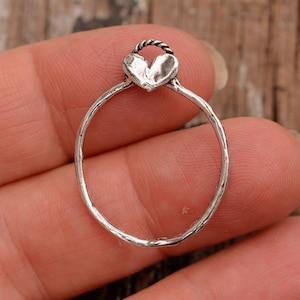 Charm Holder with Heart, Sterling Silver, SS-930 (ONE)