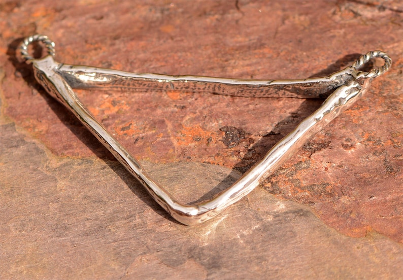 Artisan Open Triangle Pendant Sterling Silver Geometric Design PN-763