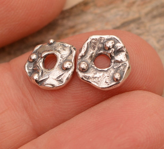 50 Spacer beads antique silver tone FS242
