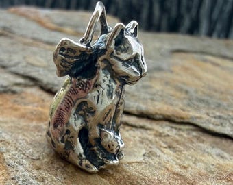 Angel Cat in Sterling Silver