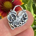 Peace Heart Charm in Sterling Silver SS-247
