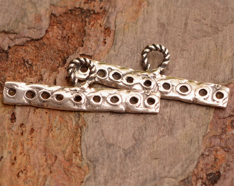 Sterling Silver 9 Strand Connector FN-571 S2 Two End Bars