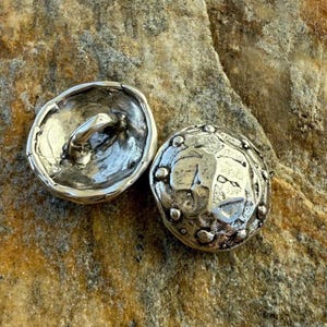 Artisan Button in Sterling Silver Button, SS-263 (One)