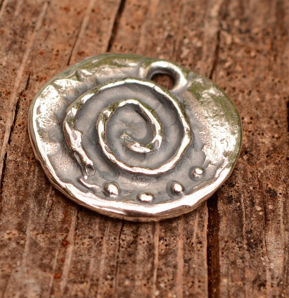 Spiral Charm Sterling Silver Anklet main image 1