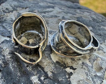 Artisan Sterling Silver Bail, Edge-Lined, Pendant Holder