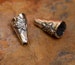 Beading Cones Adorned with Starfish, Sterling Silver Cones, BC-428 (Set of 2) 