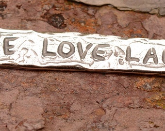 Live Love Laugh Bracelet Focal Link Connector in Sterling Silver, L-417