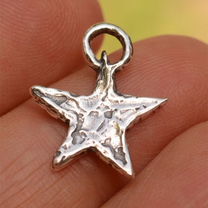 Artisan Star Charm in Sterling Silver, SS-93 (ONE)