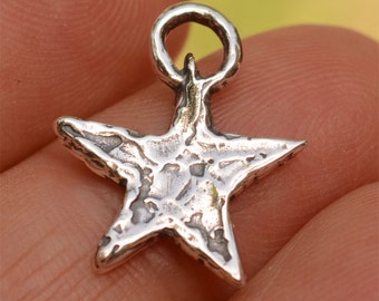 Artisan Star Charm in Sterling Silver, SS-93 (ONE)