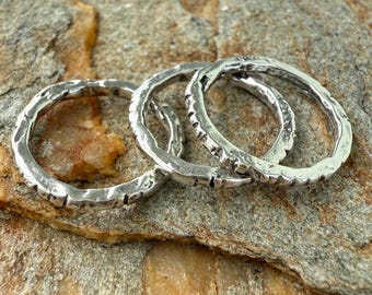 Artisan Notched Links in Sterling Silver, SS-101