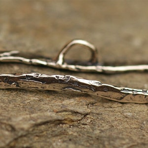 One Rustic Toggle Bar in Sterling Silver, SS-150 image 1