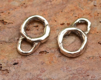 Anillos de fijación de conector de plata de ley, cuenta espaciadora para dijes, SS-339