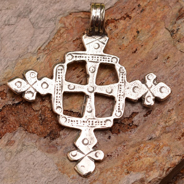 Large Coptic Cross in Sterling Silver, R-338