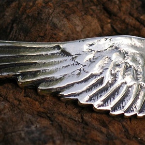 Artisan Angel Wing Bracelet Link with Extra Loop in Sterling Silver, 210As