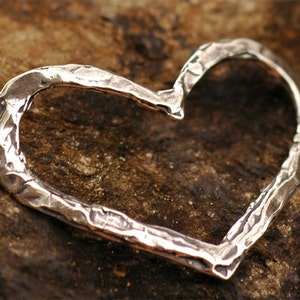 Heart Link Curved for Bracelet in Sterling Silver CatD-50