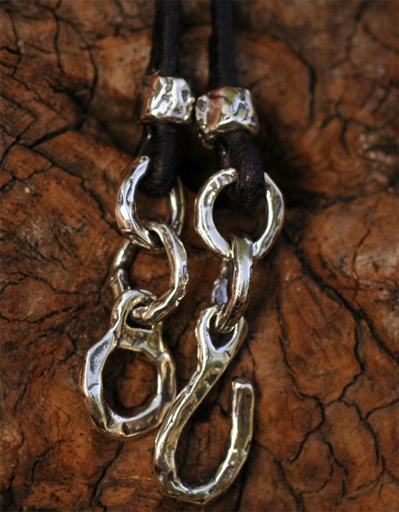 Rustic Hook and Eye Clasp in Sterling Silver, SS-205 image 6