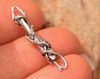 Barbed Wire Link in Sterling Silver, CatD-790