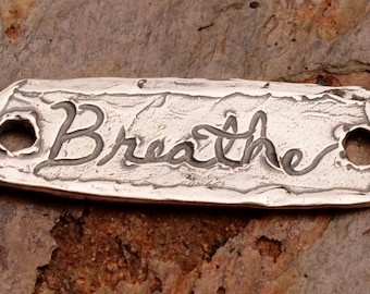 Rustic Breathe Bracelet Link in Sterling Silver, SS-375
