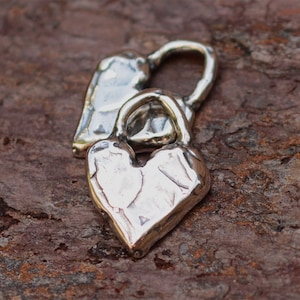 Tiny Heart Charms in Sterling Silver, SS-522 Set of 2 image 3