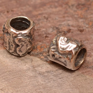 Tube Bead with Heart in Sterling Silver, BE-8 (ONE)