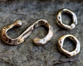 Artisan Sterling Silver S Hook Clasp with Rings