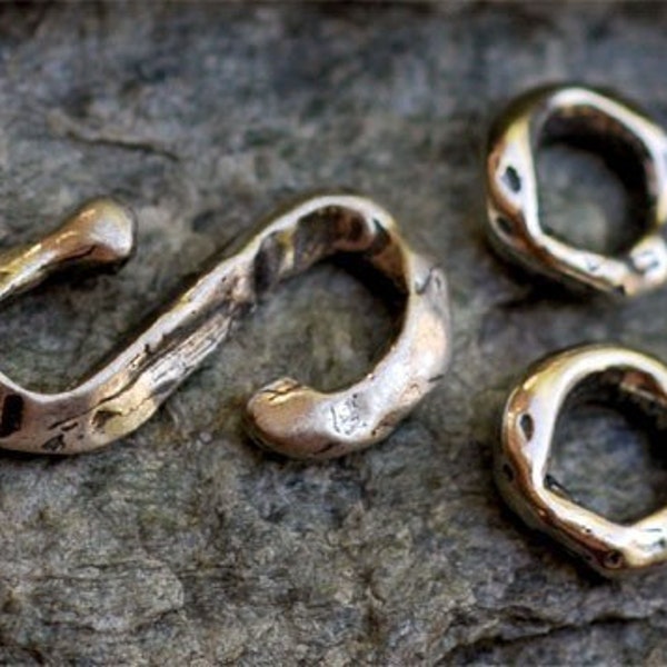 Artisan Sterling Silver S Hook Clasp with Rings