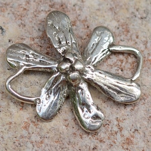 Artisan Flower Link in Sterling Silver image 2