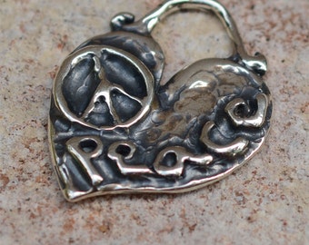 Peace on Heart in Sterling Silver SS-247