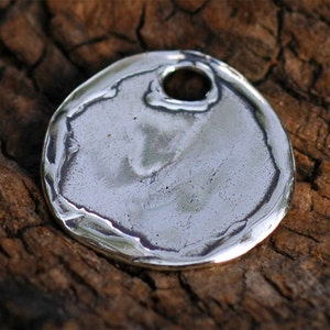 Artisan Disc Charm in Sterling Silver CatD-300 (ONE)