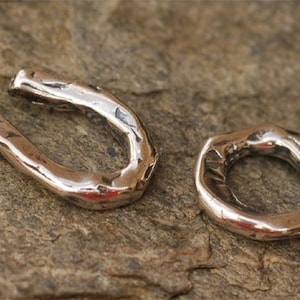 Rustic Hook and Eye Clasp in Sterling Silver, SS-205 image 4