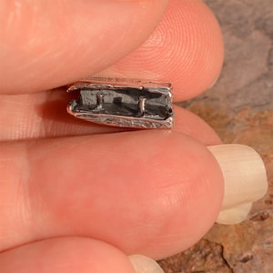 Bead Loom Bracelet Findings, Sterling Silver End Caps, SS-756, PAIR image 2