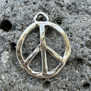 Sterling Silver Peace Pendant,  PP1