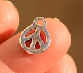 Tiny Peace Charm in Sterling Silver, PP3 (ONE)