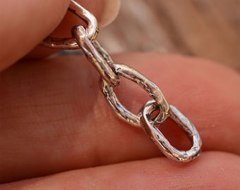 Short Linked Chain for Making Jewelry in Sterling Silver, SS-312A (ONE)