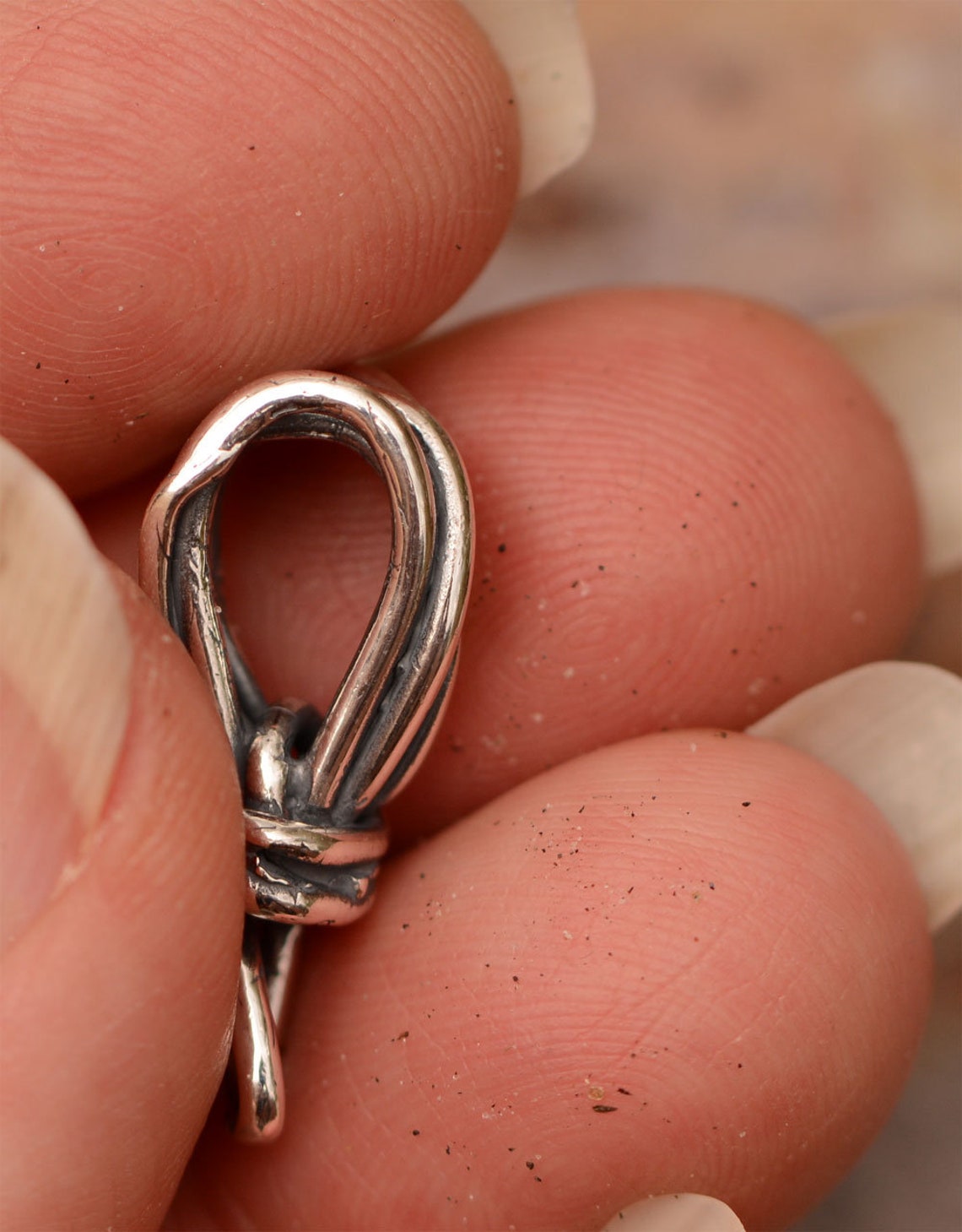 Artisan Wire Wrap Sculpted Bail // Sterling Silver Bails // Etsy