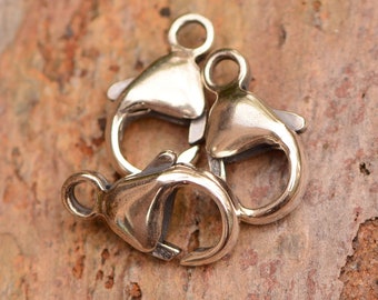 Artisans Oxidized Sterling Silver Lobster Clasp, FN-119,  7x13mm